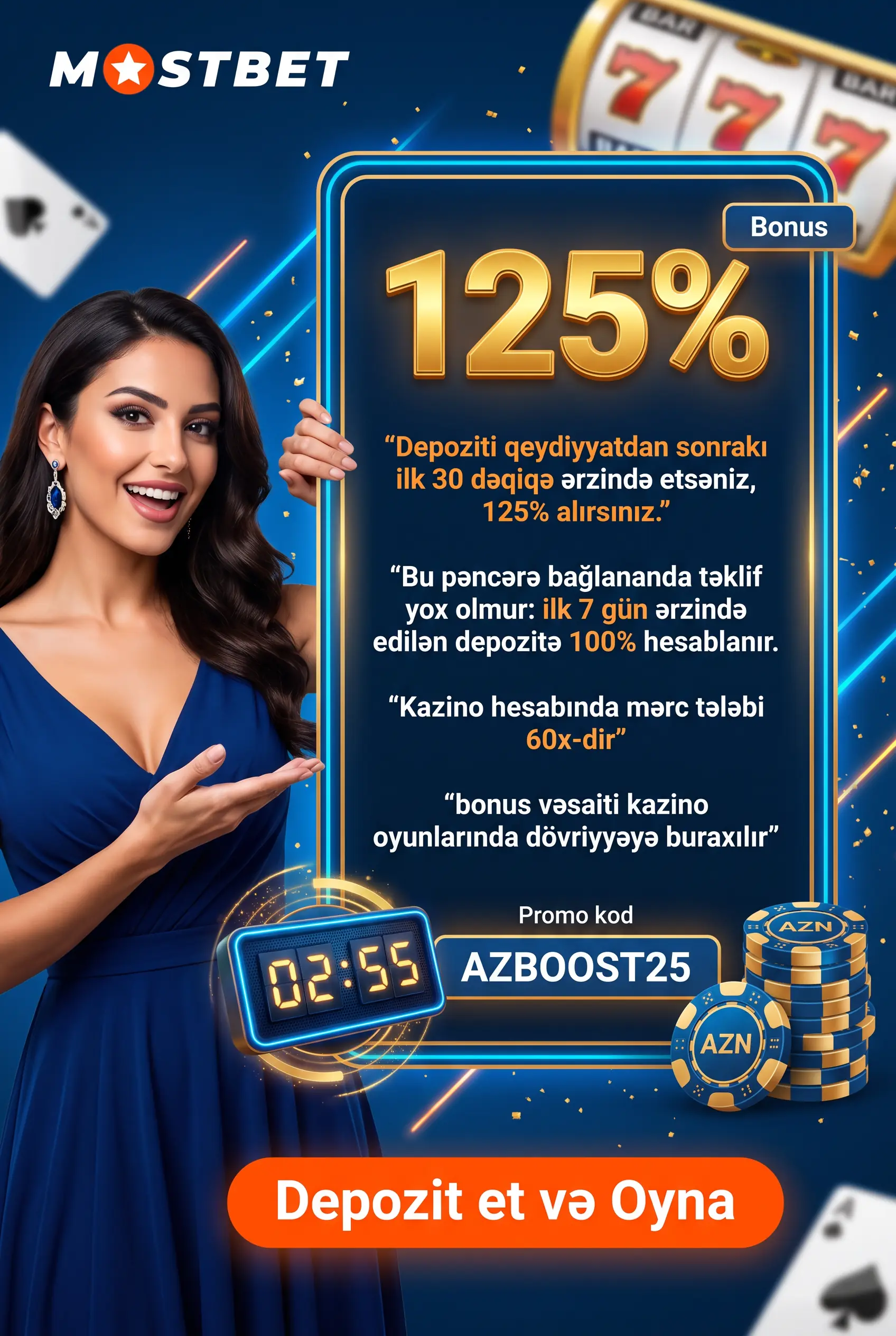Qeydiyyat bonusu və promo kodun aktivləşdirilməsi